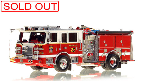 1:50 scale model of Washington D.C. Fire & EMS Pierce Arrow XT Engine 25 - Congress Heights
