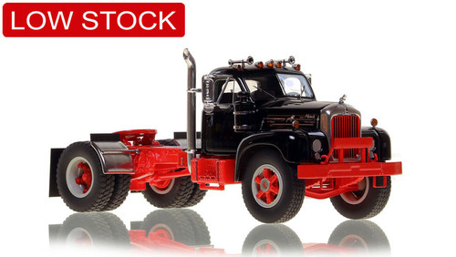 1:50 scale model of Mack® B-61 Single Axle Tractor - Black over Red