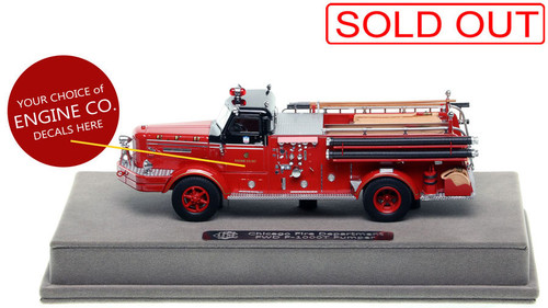 1:50 scale model of Chicago Fire Department 1953 FWD Pumper - Custom Engine Company 1:50 scale model of Chicago Fire Department 1953 FWD Pumper - Custom Engine Company