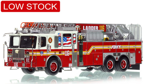1:50 scale model of Fire Department City of New York Ladder 116 in Queens