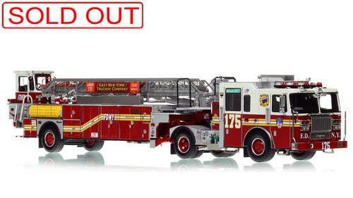 1:50 scale model of FDNY 2016 Seagrave 100' Tractor Drawn Aerial Ladder 175 - Brooklyn