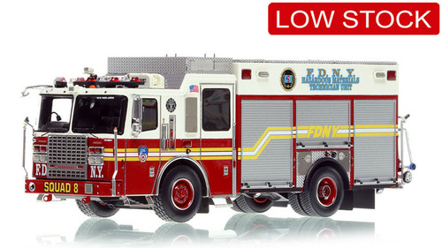 1:50 scale model of FDNY 2018 Ferrara HMTU 8 - Squad 8 Second Piece in Staten Island