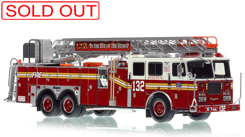1:50 scale model of Fire Department City of New York 2001 Ladder 132 - Brooklyn 1:50 scale model of Fire Department City of New York 2001 Ladder 132 - Brooklyn