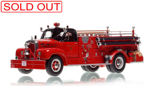 1:50 scale model of  Chicago Fire Department 1956 Mack® B95 Engine 78