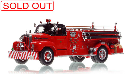 1:50 scale model of Chicago Fire Department 1956 Mack® B95 Engine 87