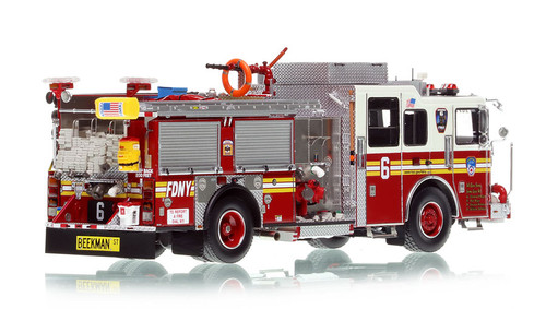 Modellino Brekina 1:87 H0 &ndash; Seagrave Attacker Rosso/nero &ndash; Vigili Del Fuoco New York &ndash; Nuovo