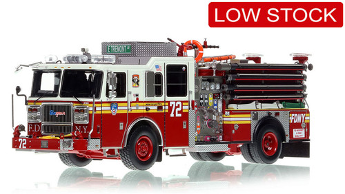 1:50 scale model of Fire Department City of New York 2010 Seagrave Engine 72 - Bronx