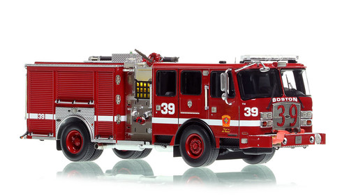 1:50 scale model of Boston Fire Department 2017 E-One Typhoon Engine 39 1:50 scale model of Boston Fire Department 2017 E-One Typhoon Engine 39