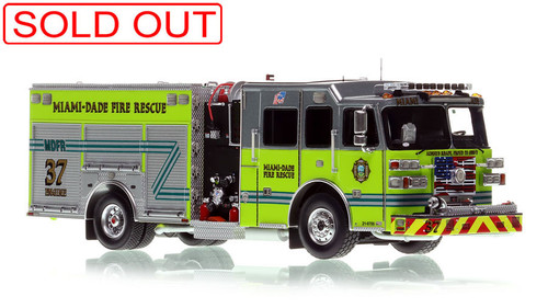 1:50 scale model of Miami-Dade Fire Rescue 2022 Sutphen Monarch Engine 37 1:50 scale model of Miami-Dade Fire Rescue 2022 Sutphen Monarch Engine 37