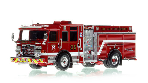 1:50 scale model of Dallas Fire-Rescue 2022 Pierce Enforcer Engine 39 - Smoke on the Water