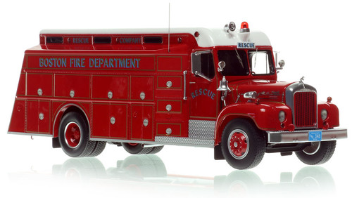 1:50 scale model of Boston Fire Department 1964 Mack B/Gerstenslager Rescue Company 1:50 scale model of Boston Fire Department 1964 Mack B/Gerstenslager Rescue Company