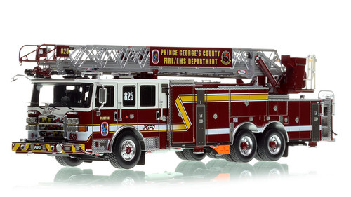 1:50 scale model of PGFD 2019 Pierce Enforcer 107' Ascendant Truck 825 - Clinton 1:50 scale model of PGFD 2019 Pierce Enforcer 107' Ascendant Truck 825 - Clinton