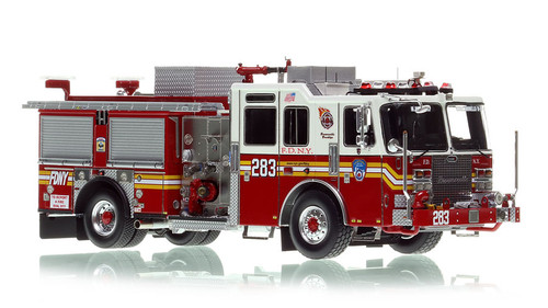 1:50 scale model of FDNY 2015 KME Severe Service Engine 283 - Brooklyn