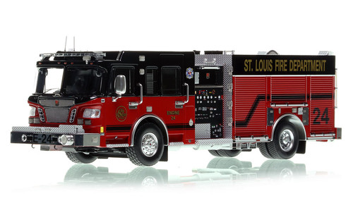 1:50 scale model of St. Louis Fire Department 2010 Spartan/Smeal Engine 24 - Mark Twain/Industrial