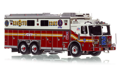 1:50 scale model of FDNY 2019 Ferrara Rescue 2 - Brooklyn 1:50 scale model of FDNY 2019 Ferrara Rescue 2 - Brooklyn