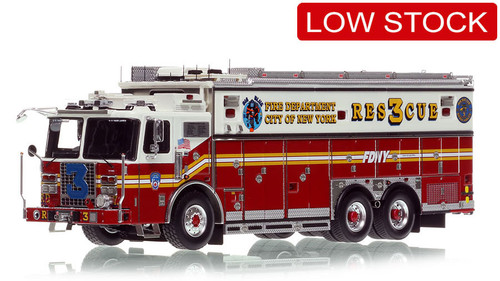 1:50 scale model of FDNY 2019 Ferrara Rescue 3 - Bronx