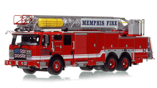 1:50 scale model of Memphis Fire Department 2023 E-One Typhoon Truck 2 - North Memphis 1:50 scale model of Memphis Fire Department 2023 E-One Typhoon Truck 2 - North Memphis