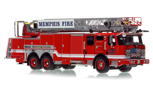 1:50 scale model of Memphis Fire Department 2022 E-One Typhoon Truck 13 - Medical District