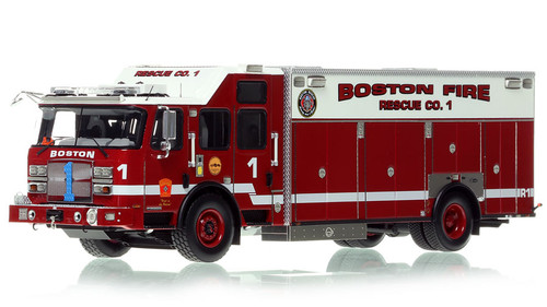 1:50 scale model of Boston Fire Department 2021 E-One Typhoon Rescue 1 - Financial District 1:50 scale model of Boston Fire Department 2021 E-One Typhoon Rescue 1 - Financial District