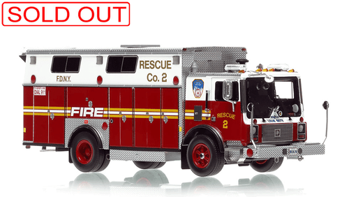 1:50 scale model of FDNY 1991 Mack MC/1982 Saulsbury Rescue 2 - Brooklyn 1:50 scale model of FDNY 1991 Mack MC/1982 Saulsbury Rescue 2 - Brooklyn