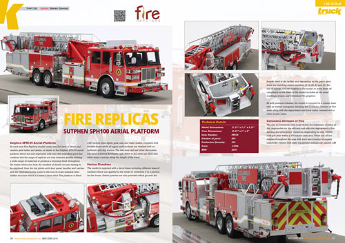 Columbus Sutphen SPH 100 featured in Truck Model World, U.K.