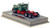 1:50 scale model of a 1954 Autocar DC-100T Tandem Axle Integral Sleeper - Green over Red