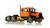 1:50 scale model of a 1954 Autocar DC-100T Tandem Axle Integral Sleeper - Orange over Black