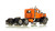 1:50 scale model of a 1954 Autocar DC-100T Tandem Axle Integral Sleeper - Orange over Black