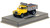 1:50 scale model of Mack® R Single Axle Dump Truck - Yellow over Black w/Grey Dump Body