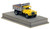 1:50 scale model of Mack® R Single Axle Dump Truck - Yellow over Black w/Grey Dump Body