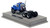 1:50 scale model of Mack® R Tandem Axle Tractor - Blue over Black