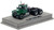 1:50 scale model of Mack® R Tandem Axle Tractor - Green over Black 1:50 scale model of Mack® R Tandem Axle Tractor - Green over Black