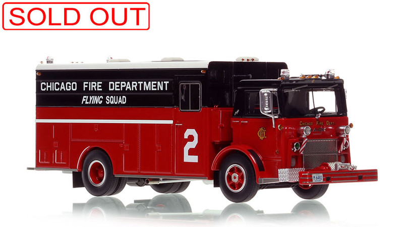 1:50 scale model of Chicago 1970 Mack MB/1972 Platt Flying Manpower Squad 2 - Southeast Side