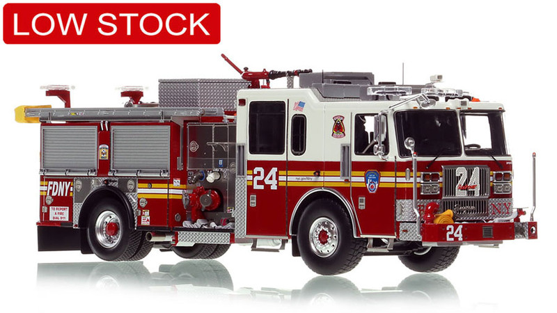 1:50 scale model of FDNY 2022 Seagrave Attacker HD Engine 24 - Manhattan