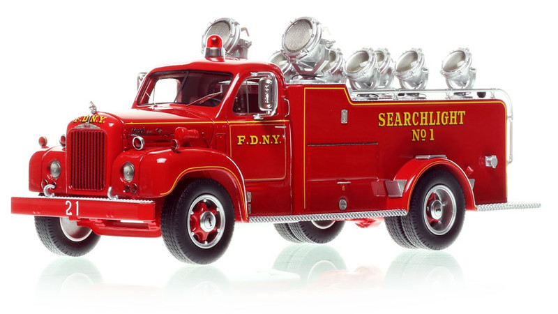 1:50 scale model of FDNY 1959 Mack B Searchlight 1