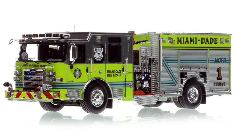 1:50 scale Miami-Dade 2023 Pierce Enforcer Engine 1