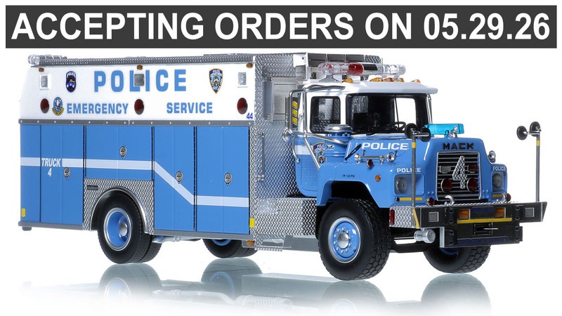 1:50 Scale Model of New York City Police Department 1990 Mack DM/Saulsbury ESS 4 - Bronx