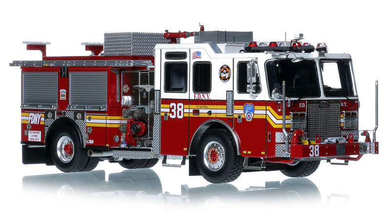1:50 Scale Model of FDNY 2016 KME Severe Service Engine 38 - Bronx