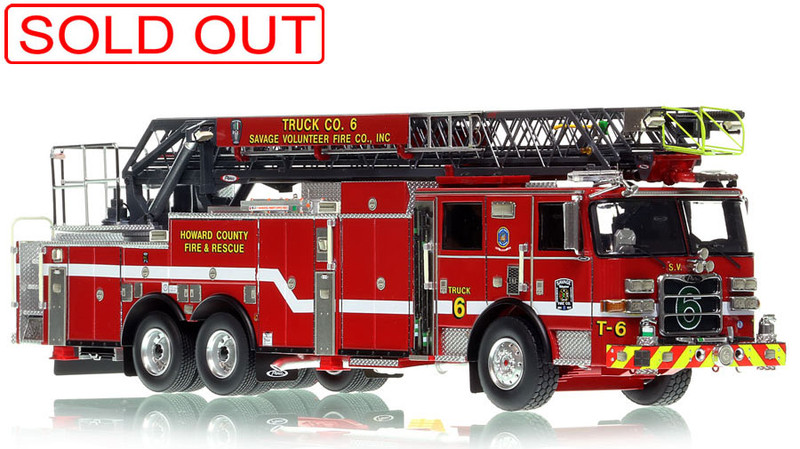1:50 scale model of Savage Volunteer Fire Company Truck 6