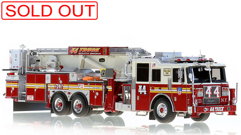 1:50 scale museum grade replica of FDNY Tower Ladder 44