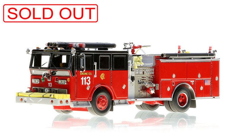 1:50 scale museum grade model of Chicago Fire Department Engine 113
