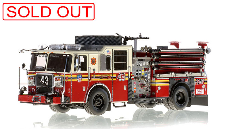 1:50 scale model of FDNY Seagrave Engine 43