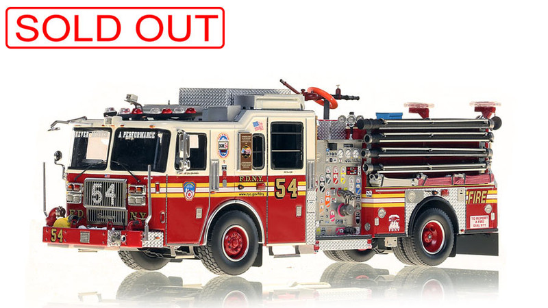 Museum grade 1:50 scale model of FDNY Engine 54