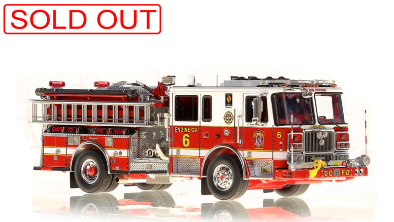 1:50 scale model of DC Fire & EMS Engine 6 - Seagrave Capitol Pumper