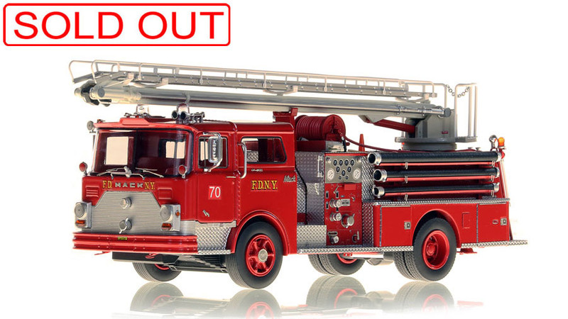 1:50 scale model of FDNY Engine 70 - 1970 Mack® CF 50' TeleSqurt