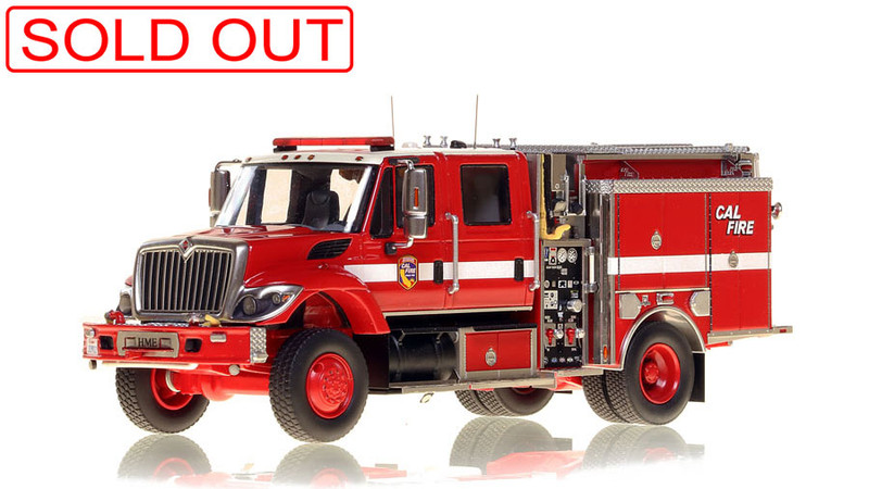 1:50 scale model of CAL FIRE Wildland HME 34C Type 3 on International 7400 4x4