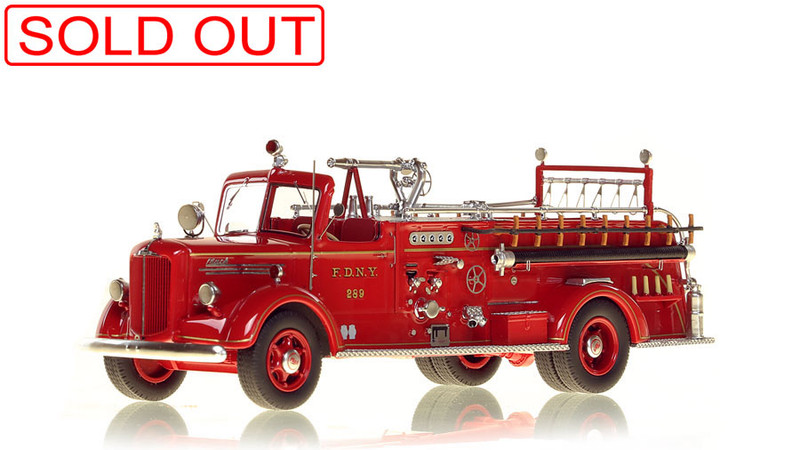1:50 scale model of FDNY 1947 Mack® L Pumper - Engine 289