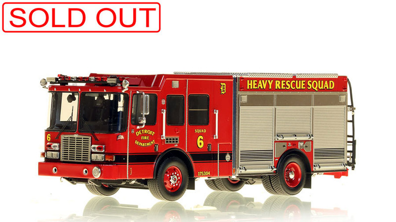 1:50 scale model of Detroit Fire Department HME Heavy Rescue Squad 6