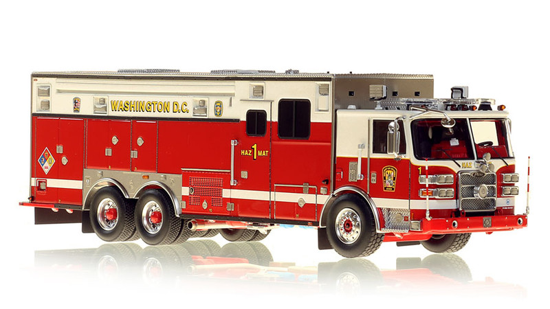 1:50 scale model of D.C. Fire & EMS 2018 Pierce Arrow XT - Hazmat 1