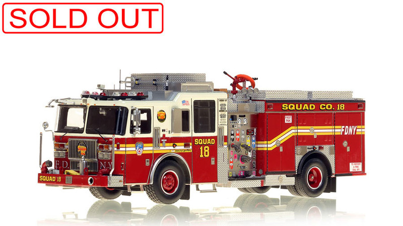 1:50 museum grade scale model of FDNY Squad 18